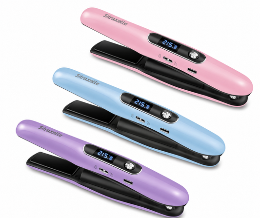Mini Cordless Hair Straightener & Curler 2-in-1 with LED Display-Candy Series