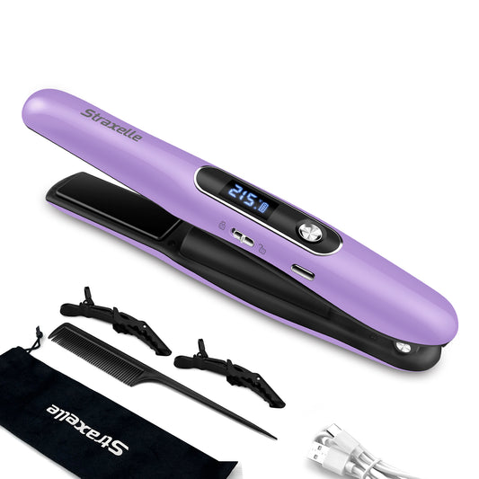 Mini Cordless Hair Straightener & Curler 2-in-1 with LED Display-Candy Series