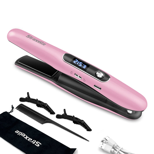 Mini Cordless Hair Straightener & Curler 2-in-1 with LED Display-Candy Series